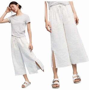 Hei Hei Anthropologie Fair Weather Wide Leg Pants Linen Blend